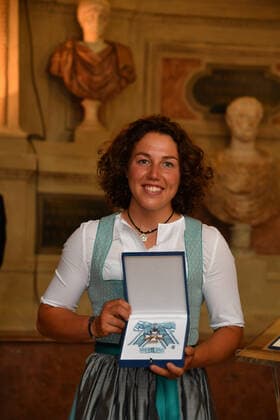 Laura Dahlmeier Award of the Bavarian Order of Merit 2021 Honour, Award Antiquarium Residenz Munich 08 July 2021