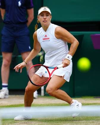 Mandatory Credit: Photo by Javier Garcia Shutterstock (12200578ad) Angelique Kerber during her semi-final match Wimbledon Tennis Championships, Day 10, The All England Lawn Tennis and Croquet Club, London, UK - 08 Jul 2021 Wimbledon Tennis Championships, Day 10, The All England Lawn Tennis and Croquet Club, London, UK - 08 Jul 2021  Copyright: xJavierxGarcia Shutterstockx 12200578ad