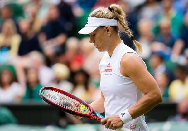 Mandatory Credit: Photo by Rob Prange Shutterstock (12200588ah) Angelique Kerber of Germany in action during the semi-final of the 2021 Wimbledon Championships Grand Slam tennis tournament Wimbledon Tennis Championships, Day 10, The All England Lawn Tennis and Croquet Club, London, UK - 08 Jul 2021 Wimbledon Tennis Championships, Day 10, The All England Lawn Tennis and Croquet Club, London, UK - 08 Jul 2021  Copyright: xRobxPrange Shutterstockx 12200588ah