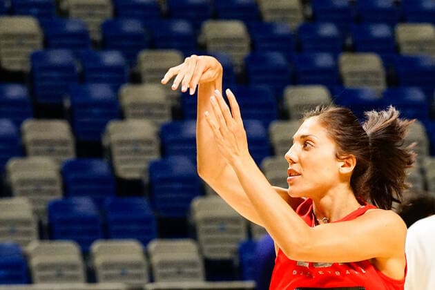 July 8, 2021, Malaga, Spain: Cristina Ouvina seen during the Training of Spain national team, Nationalteam of Female Basketball in Malaga previous to Olympic Games, Olympische Spiele, Olympia, OS Tokyo 2020 Malaga Spain - ZUMAs197 20210708_zaa_s197_022 Copyright: xFrancisxGonzalezx
