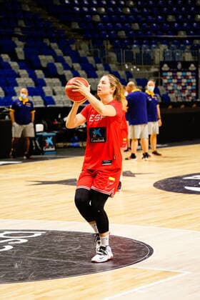 July 8, 2021, Malaga, Spain: Leonor Rodriguez seen in action during the Training of Spain national team, Nationalteam of Female Basketball in Malaga prior to the Olympic Games, Olympische Spiele, Olympia, OS Tokyo 2020. Malaga Spain - ZUMAs197 20210708_zaa_s197_028 Copyright: xFrancisxGonzalezx