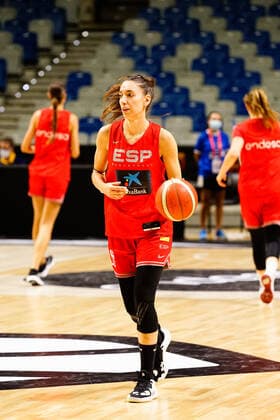 July 8, 2021, Malaga, Spain: Laura Quevedo seen during the Training of Spain national team, Nationalteam of Female Basketball in Malaga previous to Olympic Games, Olympische Spiele, Olympia, OS Tokyo 2020 Malaga Spain - ZUMAs197 20210708_zaa_s197_030 Copyright: xFrancisxGonzalezx