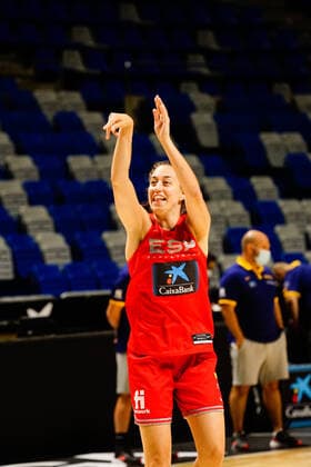 July 8, 2021, Malaga, Spain: Maite Cazorla seen during the Training of Spain national team, Nationalteam of Female Basketball in Malaga previous to Olympic Games, Olympische Spiele, Olympia, OS Tokyo 2020 Malaga Spain - ZUMAs197 20210708_zaa_s197_031 Copyright: xFrancisxGonzalezx