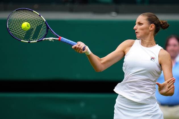 Mandatory Credit: Photo by Javier Garcia Shutterstock (12200578dx) Karolina Pliskova during her semi-final match Wimbledon Tennis Championships, Day 10, The All England Lawn Tennis and Croquet Club, London, UK - 08 Jul 2021 Wimbledon Tennis Championships, Day 10, The All England Lawn Tennis and Croquet Club, London, UK - 08 Jul 2021  Copyright: xJavierxGarcia Shutterstockx 12200578dx