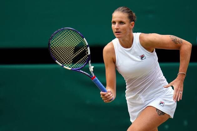 Mandatory Credit: Photo by Javier Garcia Shutterstock (12200578gb) Karolina Pliskova during her semi-final match Wimbledon Tennis Championships, Day 10, The All England Lawn Tennis and Croquet Club, London, UK - 08 Jul 2021 Wimbledon Tennis Championships, Day 10, The All England Lawn Tennis and Croquet Club, London, UK - 08 Jul 2021  Copyright: xJavierxGarcia Shutterstockx 12200578gb