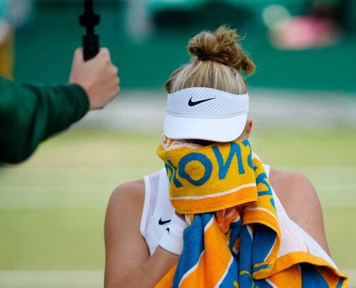 Mandatory Credit: Photo by Shutterstock (12200584bb) Diede De Groot during her Wheelchair Singles quarter-final match Wimbledon Tennis Championships, Day 10, The All England Lawn Tennis and Croquet Club, London, UK - 08 Jul 2021 Wimbledon Tennis Championships, Day 10, The All England Lawn Tennis and Croquet Club, London, UK - 08 Jul 2021  Copyright: xShutterstockx 12200584bb