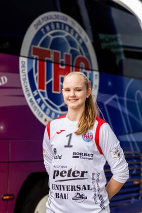 08 07 2021, GER, handball, women, season 2021 2022, 1 BL, Thüringer HC, Media Day Laura Kuske Thueringer HC Bad Langensalza Autohaus Peter Thüringen Germany