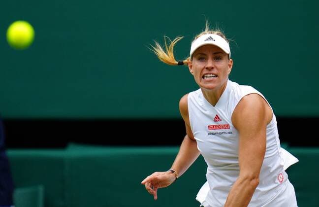 Mandatory Credit: Photo by Javier Garcia Shutterstock (12200578jl) Angelique Kerber during her semi-final match Wimbledon Tennis Championships, Day 10, The All England Lawn Tennis and Croquet Club, London, UK - 08 Jul 2021 Wimbledon Tennis Championships, Day 10, The All England Lawn Tennis and Croquet Club, London, UK - 08 Jul 2021  Copyright: xJavierxGarcia Shutterstockx 12200578jl