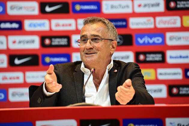 Sport Bilder des Tages Turkey National Football Team Head Coach Senol Gunes during the press conference, PK, Pressekonferenz for the media in Istanbul , Turkey on july 08 , 2021. 
