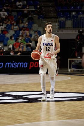 July 8, 2021, Malaga, Spain: Nando De Colo seen in action during a friendly basketball match between Spain and France at Palacio de los Deportes Jose Maria Martin Carpena in Malaga. Malaga Spain - ZUMAs197 20210708_zaa_s197_108 Copyright: xFrancisxGonzalezx