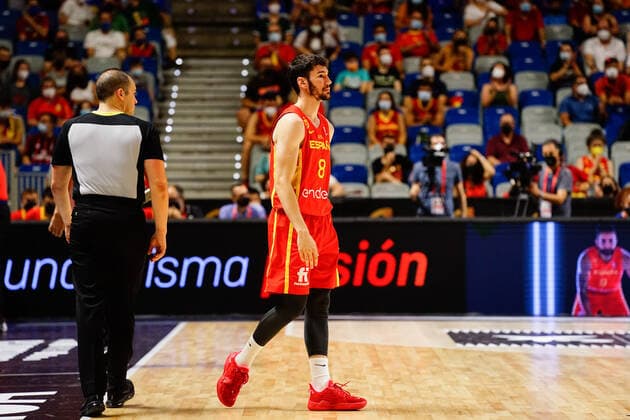 July 8, 2021, Malaga, Spain: Dario Brizuela seen during a friendly basketball match between Spain and France at Palacio de los Deportes Jose Maria Martin Carpena in Malaga. Malaga Spain - ZUMAs197 20210708_zaa_s197_121 Copyright: xFrancisxGonzalezx