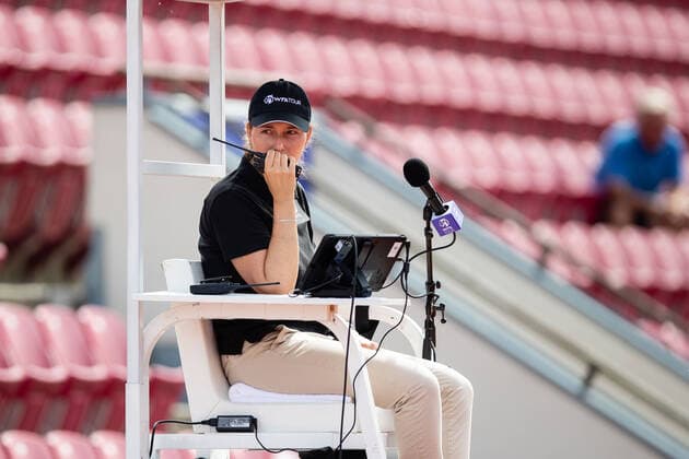 210709 Chief Judge Miranda Nyhag during the semifinals in singles during day 5 of the Nordea Open on July 9, 2021 in Bastad,  Copyright: MATHILDAxAHLBERG BB210709BB058