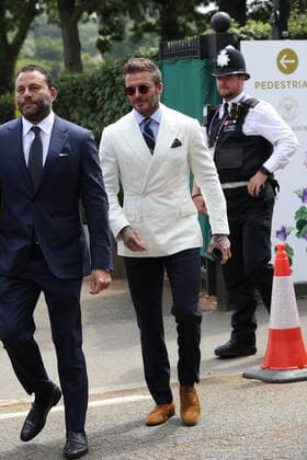 09 07 2021. London, United Kingdom. David Beckham arriving on day eleven of the Wimbledon Tennis Championships in London.  xStephenxLockx xixImagesx IIM-22380-0016