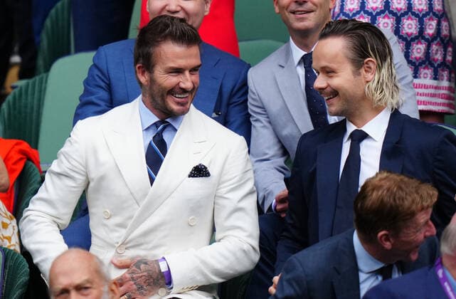 Mandatory Credit: Photo by Shutterstock (12202136j) David Beckham in the Royal Box on Centre Court Wimbledon Tennis Championships, Day 11, The All England Lawn Tennis and Croquet Club, London, UK - 09 Jul 2021 Wimbledon Tennis Championships, Day 11, The All England Lawn Tennis and Croquet Club, London, UK - 09 Jul 2021  Copyright: xShutterstockx 12202136j