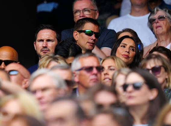 Mandatory Credit: Photo by Javier Garcia Shutterstock (12202131b) Frank Lampard and Christine Bleakley on Centre Court Wimbledon Tennis Championships, Day 11, The All England Lawn Tennis and Croquet Club, London, UK - 09 Jul 2021 Wimbledon Tennis Championships, Day 11, The All England Lawn Tennis and Croquet Club, London, UK - 09 Jul 2021  Copyright: xJavierxGarcia Shutterstockx 12202131b