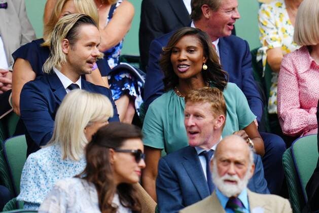 Mandatory Credit: Photo by Javier Garcia Shutterstock (12202131ck) Denise Lewis in the Royal Box on Centre Court Wimbledon Tennis Championships, Day 11, The All England Lawn Tennis and Croquet Club, London, UK - 09 Jul 2021 Wimbledon Tennis Championships, Day 11, The All England Lawn Tennis and Croquet Club, London, UK - 09 Jul 2021  Copyright: xJavierxGarcia Shutterstockx 12202131ck
