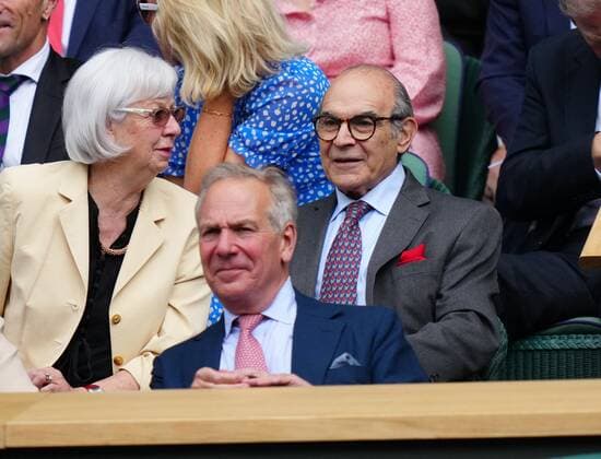 Mandatory Credit: Photo by Shutterstock (12202136ad) David Suchet in the Royal Box on Centre Court Wimbledon Tennis Championships, Day 11, The All England Lawn Tennis and Croquet Club, London, UK - 09 Jul 2021 Wimbledon Tennis Championships, Day 11, The All England Lawn Tennis and Croquet Club, London, UK - 09 Jul 2021  Copyright: xShutterstockx 12202136ad