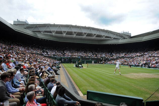Lawn Tennis - 2021 All England Championships - Week Two - Friday - Wimbledon Mens Semi Final - Matteo Berrettini v Hubert Hurkacz Centre court fans view 