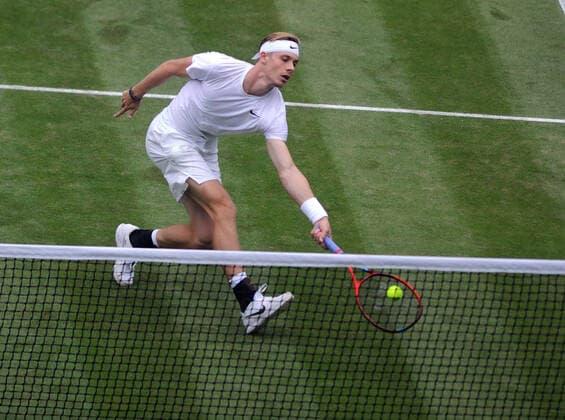 Lawn Tennis - 2021 All England Championships - Week Two - Friday - Wimbledon Mens Semi Final - Novak Djokovic v Denis Shapovalov Denis Shapovalov 