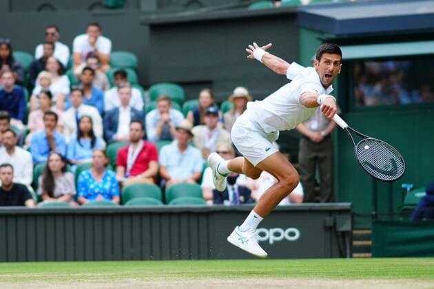 Mandatory Credit: Photo by Javier Garcia Shutterstock (12202131eu) Novak Djokovic during his semi-final match Wimbledon Tennis Championships, Day 11, The All England Lawn Tennis and Croquet Club, London, UK - 09 Jul 2021 Wimbledon Tennis Championships, Day 11, The All England Lawn Tennis and Croquet Club, London, UK - 09 Jul 2021  Copyright: xJavierxGarcia Shutterstockx 12202131eu