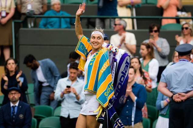 Mandatory Credit: Photo by Rob Prange Shutterstock (12202162az) Elena Vesnina & Veronika Kudermetova of Russia in action during the doubles semi-final of the 2021 Wimbledon Championships Grand Slam tennis tournament Wimbledon Tennis Championships, Day 11, The All England Lawn Tennis and Croquet Club, London, UK - 09 Jul 2021 Wimbledon Tennis Championships, Day 11, The All England Lawn Tennis and Croquet Club, London, UK - 09 Jul 2021  Copyright: xRobxPrange Shutterstockx 12202162az