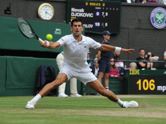 Lawn Tennis - 2021 All England Championships - Week Two - Friday - Wimbledon Mens Semi Final - Novak Djokovic v Denis Shapovalov Novak Djokovic 