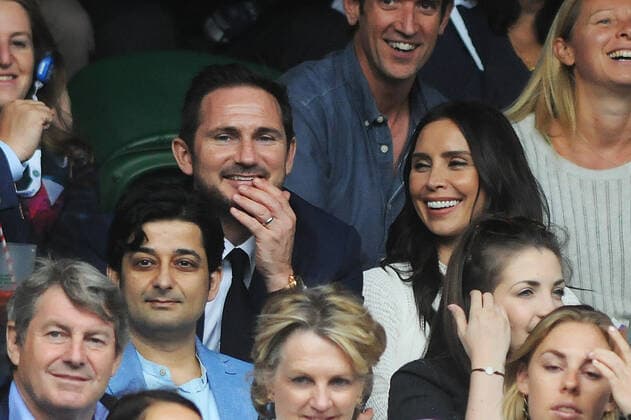 Lawn Tennis - 2021 All England Championships - Week Two - Friday - Wimbledon Mens Semi Final - Matteo Berrettini v Hubert Hurkacz Footballer, Frank Lampard with his wife Christine Bleakley 