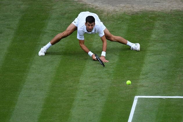 Novak Djokovic (Ser) TENNIS : Wimbledon 2021 - 09 07 2021 AntoineCouvercelle Panoramic 
