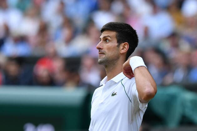 Novak Djokovic (Ser) TENNIS : Wimbledon 2021 - 09 07 2021 AntoineCouvercelle Panoramic 