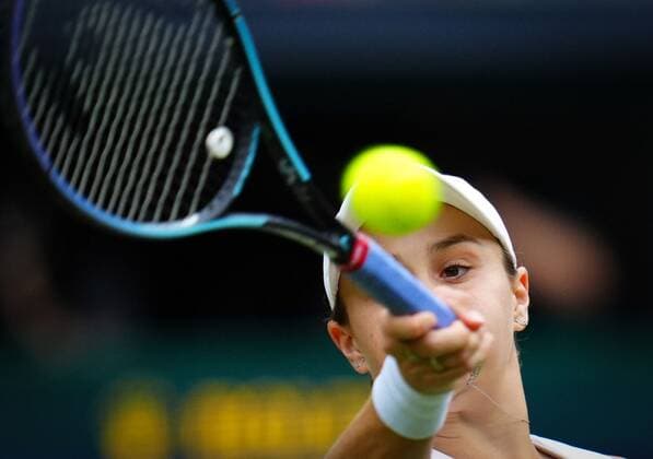 Mandatory Credit: Photo by Javier Garcia Shutterstock (12203621ew) Ashleigh Barty during the Ladies Singles final Wimbledon Tennis Championships, Day 12, The All England Lawn Tennis and Croquet Club, London, UK - 10 Jul 2021 Wimbledon Tennis Championships, Day 12, The All England Lawn Tennis and Croquet Club, London, UK - 10 Jul 2021  Copyright: xJavierxGarcia Shutterstockx 12203621ew
