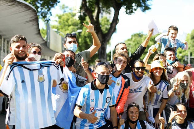 Football, Copa America, Final, Argentina - Brazil, Fans
