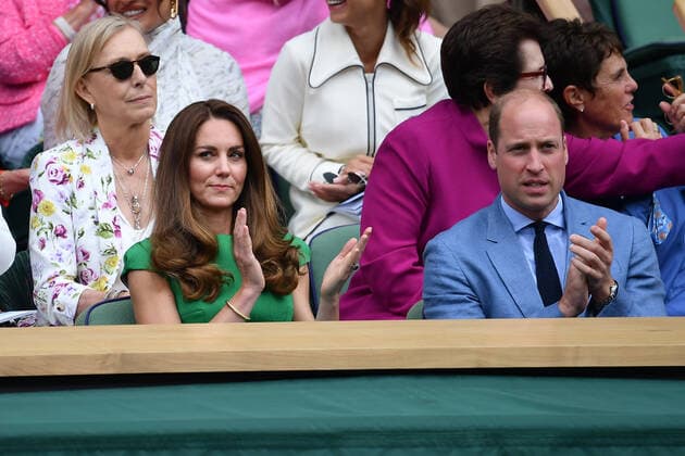 Duchesse Kate Middleton and Prince Harry TENNIS : Wimbledon 2021 - 09 07 2021 AntoineCouvercelle Panoramic 