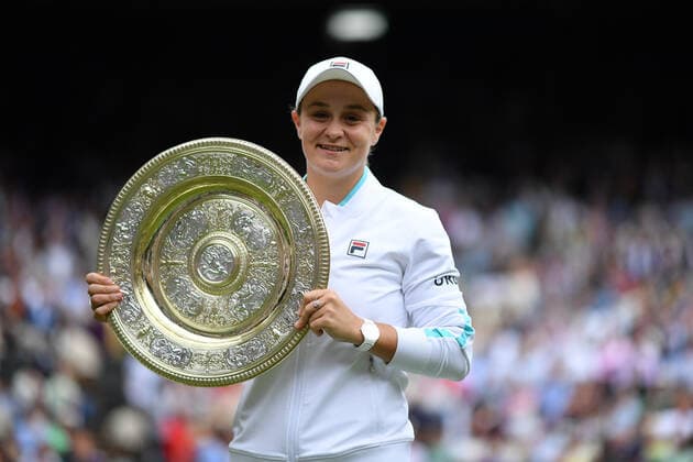 Ashleigh Barty (Aus) TENNIS : Wimbledon 2021 - 09 07 2021 AntoineCouvercelle Panoramic 
