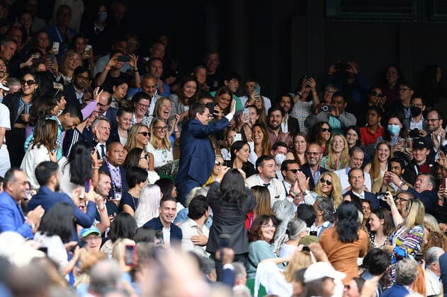 Tennis, Wimbledon, womens, final, Tom Cruise kept getting up during breaks in play