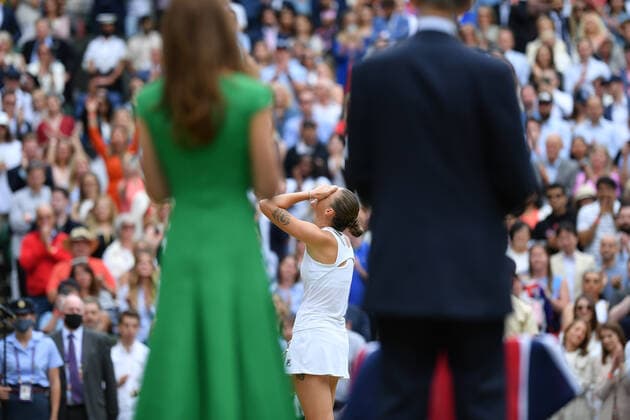 Sport Bilder des Tages Novak Djokovic (Ser) TENNIS : Wimbledon 2021 - 09 07 2021 AntoineCouvercelle Panoramic 