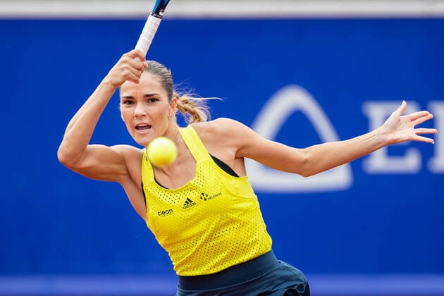 210710 Mirjam Björklund, Sweden, in the final in doubles during day 6 of the Nordea Open on July 10, 2021 in Bastad,  Copyright: MATHILDAxAHLBERG BB210710BB839