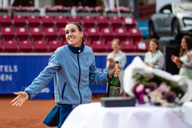 210710 Nuria Parrizas Diaz, Spain, after the final in singles during day 6 of the Nordea Open on July 10, 2021 in Bastad,  Copyright: MATHILDAxAHLBERG BB210710BB875