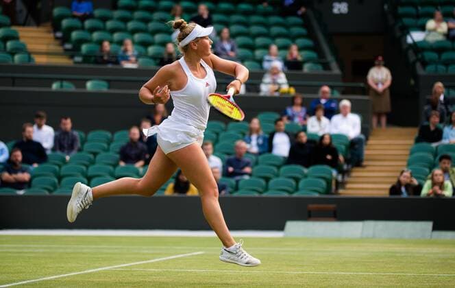Mandatory Credit: Photo by Rob Prange Shutterstock (12203624bn) Nastasja Schunk of Germany in action during the Juniors semi-final of the 2021 Wimbledon Championships Grand Slam tennis tournament Wimbledon Tennis Championships, Day 12, The All England Lawn Tennis and Croquet Club, London, UK - 10 Jul 2021 Wimbledon Tennis Championships, Day 12, The All England Lawn Tennis and Croquet Club, London, UK - 10 Jul 2021  Copyright: xRobxPrange Shutterstockx 12203624bn
