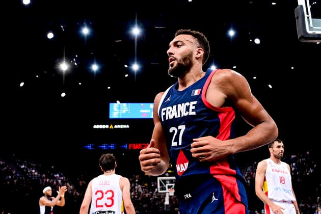 Rudy Gobert (France) BASKETBALL : France vs Espagne - Match Amical - 10 07 2021 JBAutissier Panoramic 