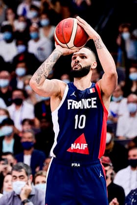 Evan Fournier (France) BASKETBALL : France vs Espagne - Match Amical - 10 07 2021 JBAutissier Panoramic 