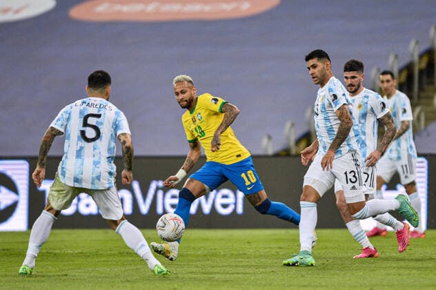 Argentina x Brasil RIO DE JANEIRO, RJ - 10.07.2021: ARGENTINA X BRASIL - Neymar during Argentina x Brazil, a match valid for the Copa America 2021 Final, held at Maracanã Stadium, located in the city of Rio de Janeiro, RJ, this Saturday (10). (Photo: Nayra Halm Fotoarena) x2091703x  NayraxHalm