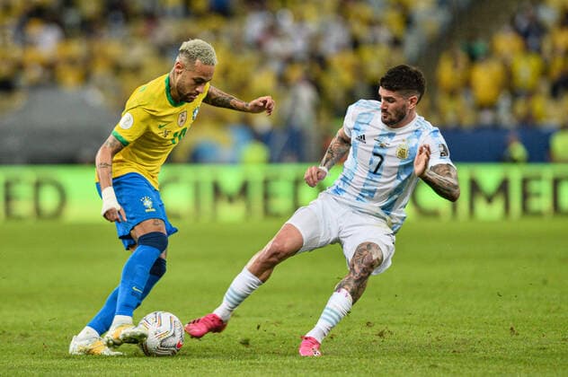 Argentina x Brasil RIO DE JANEIRO, RJ - 10.07.2021: ARGENTINA X BRASIL - Neymar during Argentina x Brazil, a match valid for the Copa America 2021 Final, held at Maracanã Stadium, located in the city of Rio de Janeiro, RJ, this Saturday (10). (Photo: Nayra Halm Fotoarena) x2091710x  NayraxHalm