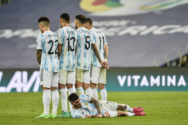 Argentina x Brasil RIO DE JANEIRO, RJ - 10.07.2021: ARGENTINA X BRASIL - During Argentina x Brazil, a match valid for the Copa America 2021 Final, held at the Maracanã Stadium, located in the city of Rio de Janeiro, RJ, this Saturday (10). (Photo: Nayra Halm Fotoarena) x2091725x  NayraxHalm