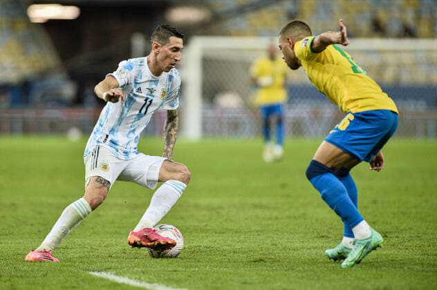 Argentina x Brasil RIO DE JANEIRO, RJ - 10.07.2021: ARGENTINA X BRASIL - Di Maria during Argentina x Brazil, a match valid for the Copa America 2021 Final, held at the Maracanã Stadium, located in the city of Rio de Janeiro, RJ, this Saturday (10). (Photo: Nayra Halm Fotoarena) x2091738x  NayraxHalm