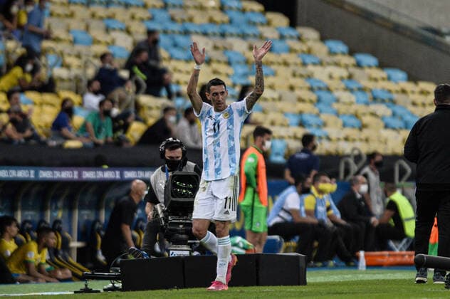 Argentina x Brasil RIO DE JANEIRO, RJ - 10.07.2021: ARGENTINA X BRASIL - Di Maria during Argentina x Brazil, a match valid for the Copa America 2021 Final, held at the Maracanã Stadium, located in the city of Rio de Janeiro, RJ, this Saturday (10). (Photo: Nayra Halm Fotoarena) x2091753x  NayraxHalm