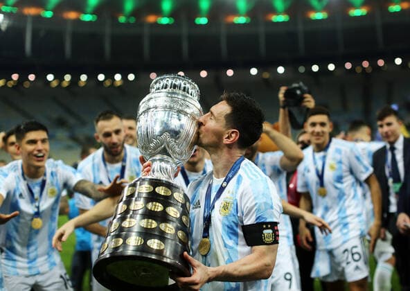 Football, Copa America, Final, Argentina - Brazil