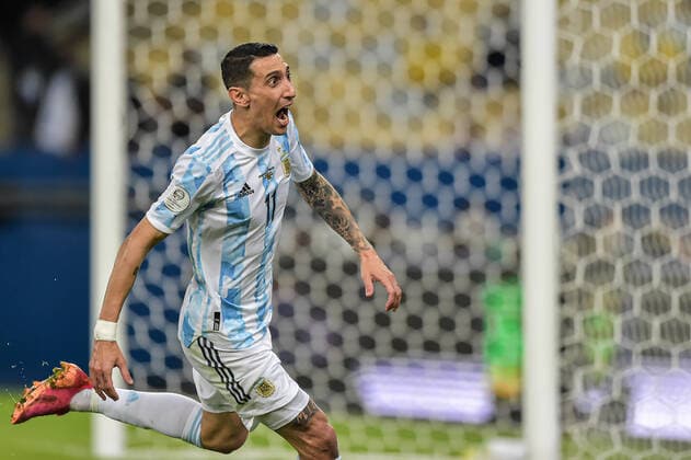 Brazil v Argentina: Final - Copa America Brazil 2021 Di Maria Argentina player celebrates his goal during the match against Brazil at the Maracana stadium, for the Copa America 2021, this Saturday (10). Rio de Janeiro Brazil ribeiro-notitle210710_npZaz  Copyright: xThiagoxRibeirox