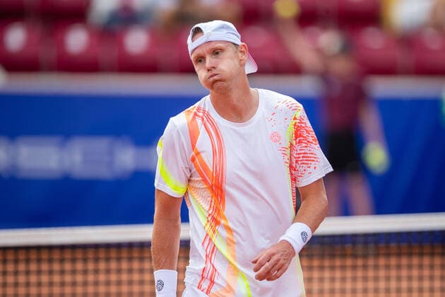 210711 Markus Eriksson, Sweden, depressed in the mens qualifiers during day 7 of the Nordea Open 11 July 2021 in Bastad,  Copyright: MATHILDAxAHLBERG BB210711BB325
