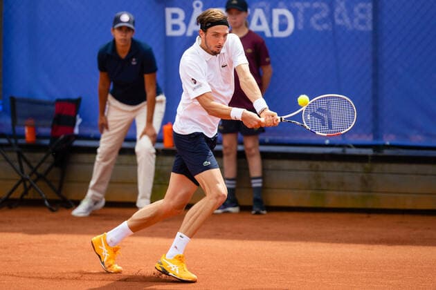 210711 Arthur Rinderknech, France, in the mens qualifiers on day 7 of the Nordea Open 11 July 2021 in Bastad,  Copyright: MATHILDAxAHLBERG BB210711BB335