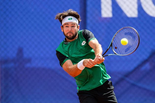210711 Viktor Durasovic, Norway, in the mens qualifier during day 7 of the Nordea Open 11 July 2021 in Bastad,  Copyright: MATHILDAxAHLBERG BB210711BB514